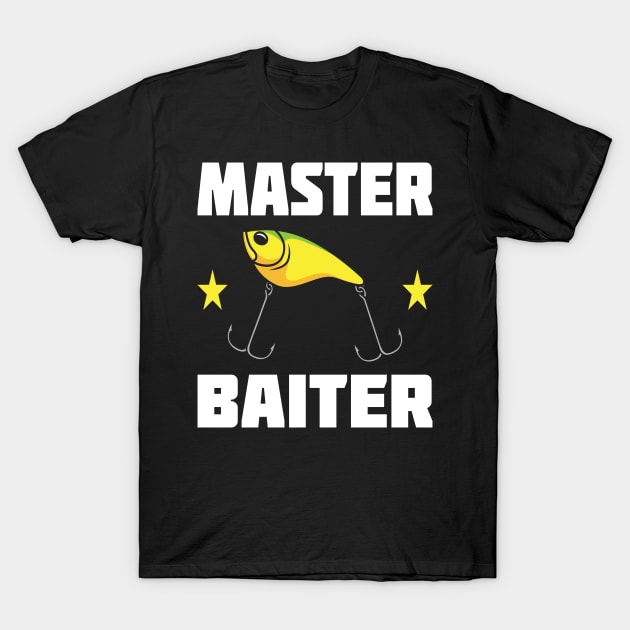 Master Baiter Fishing Motif T-Shirt by Shirtjaeger